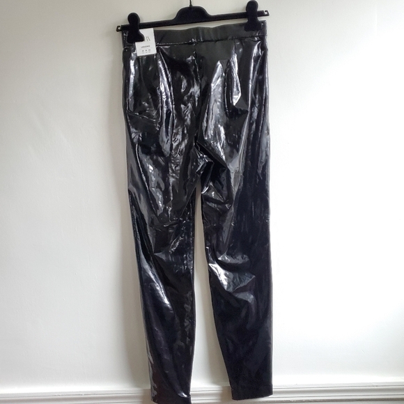 Zara Faux Vinyl Blogger Favorite Black Leggings Pants NWT Size Medium - Picture 11 of 16